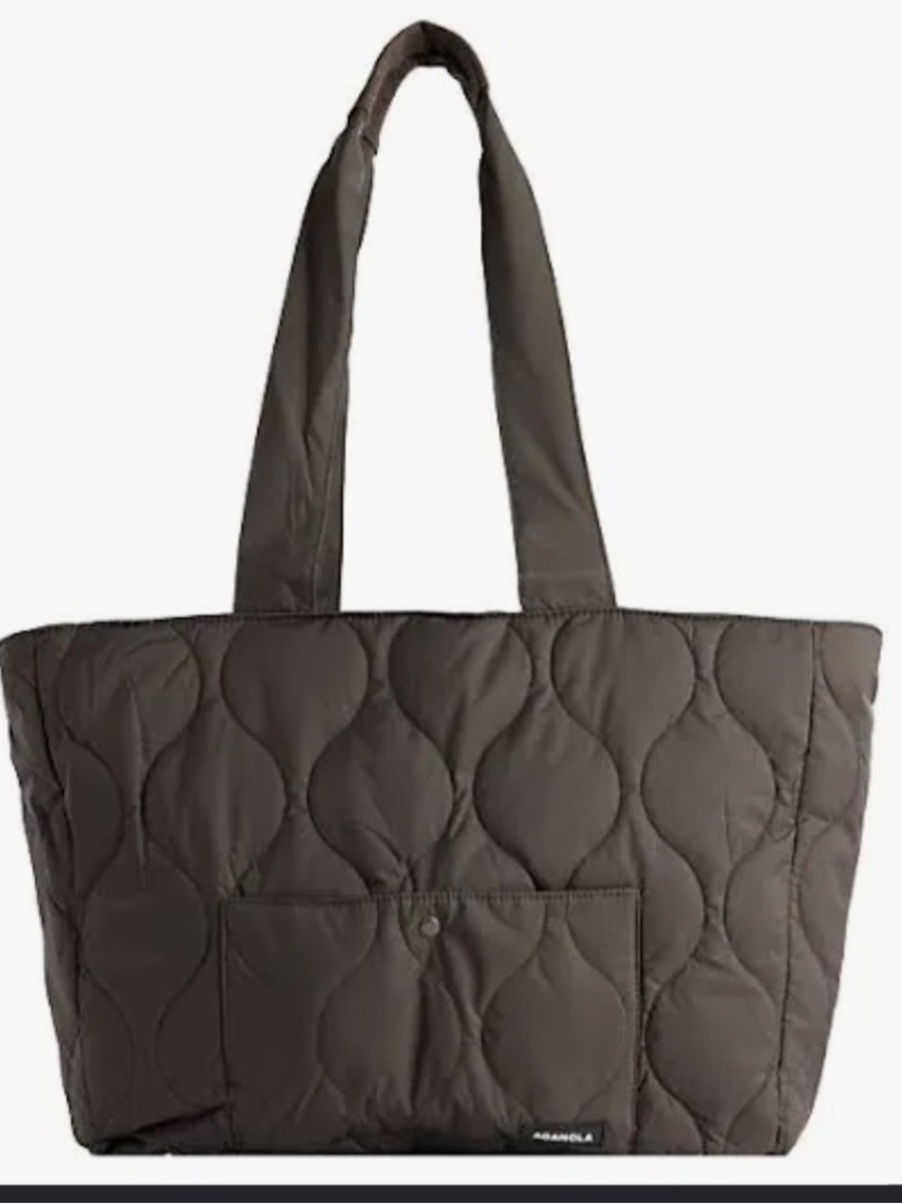 Adanola Quilted Nylon Tote Bag in Black